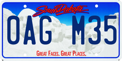 SD license plate 0AGM35