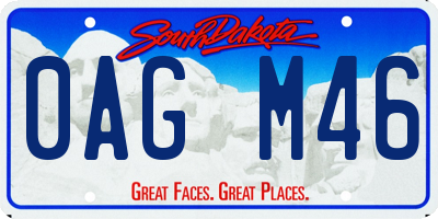 SD license plate 0AGM46