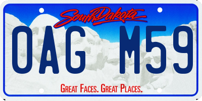 SD license plate 0AGM59