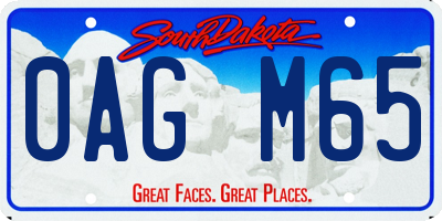 SD license plate 0AGM65