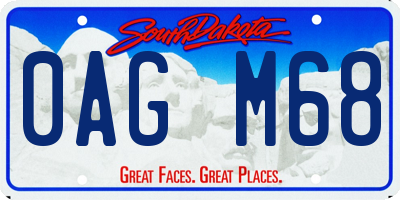 SD license plate 0AGM68