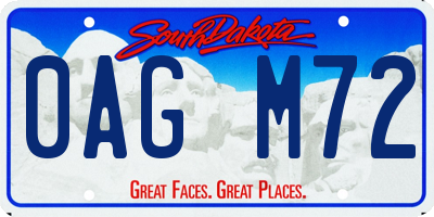 SD license plate 0AGM72