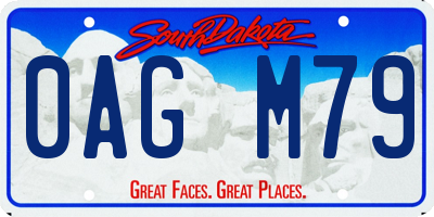 SD license plate 0AGM79