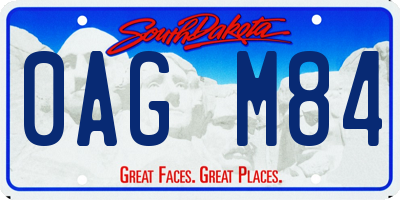 SD license plate 0AGM84