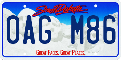 SD license plate 0AGM86