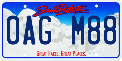 SD license plate 0AGM88