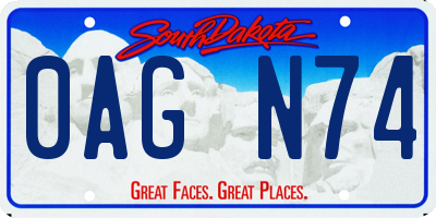 SD license plate 0AGN74