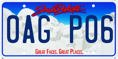 SD license plate 0AGP06