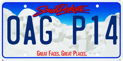 SD license plate 0AGP14