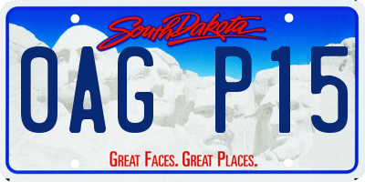 SD license plate 0AGP15