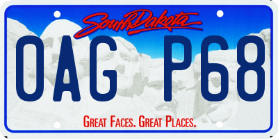 SD license plate 0AGP68