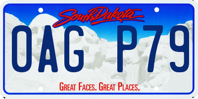 SD license plate 0AGP79