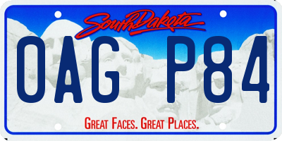 SD license plate 0AGP84