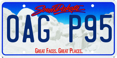 SD license plate 0AGP95