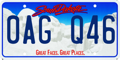 SD license plate 0AGQ46