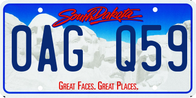 SD license plate 0AGQ59