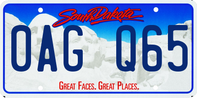 SD license plate 0AGQ65