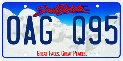 SD license plate 0AGQ95