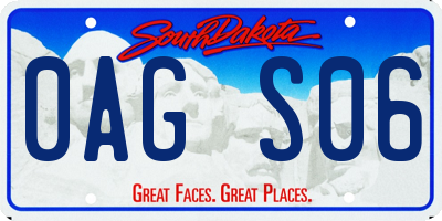 SD license plate 0AGS06