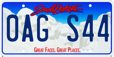 SD license plate 0AGS44