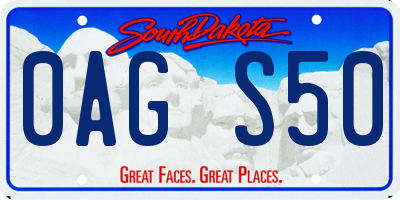 SD license plate 0AGS50