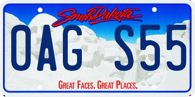 SD license plate 0AGS55