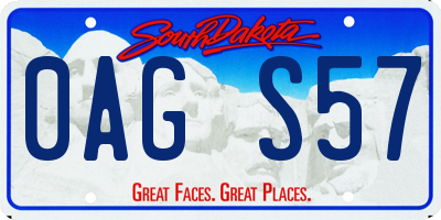 SD license plate 0AGS57