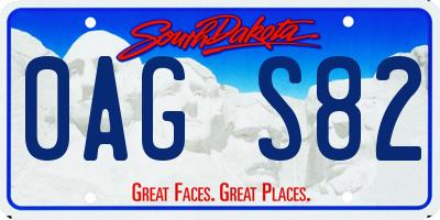 SD license plate 0AGS82