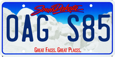 SD license plate 0AGS85