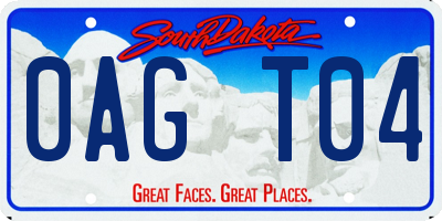 SD license plate 0AGT04