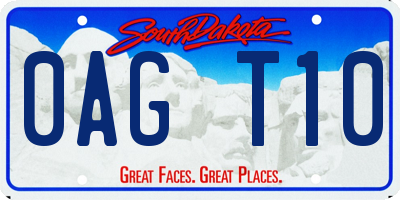 SD license plate 0AGT10