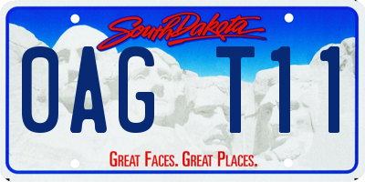 SD license plate 0AGT11