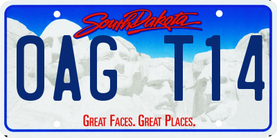 SD license plate 0AGT14