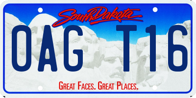 SD license plate 0AGT16