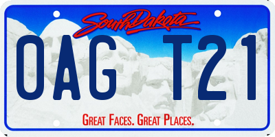 SD license plate 0AGT21