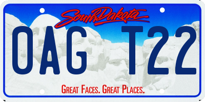 SD license plate 0AGT22