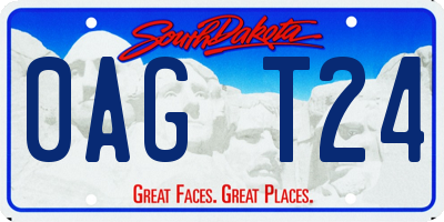 SD license plate 0AGT24