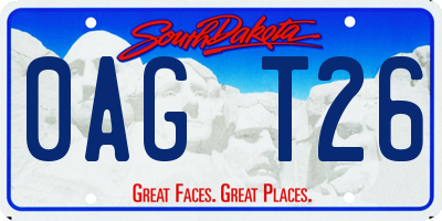 SD license plate 0AGT26