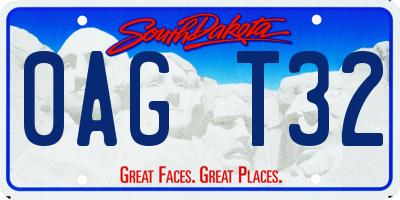 SD license plate 0AGT32