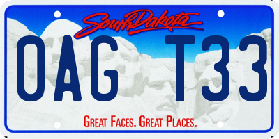 SD license plate 0AGT33