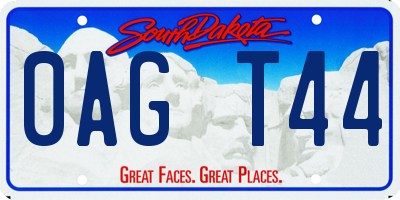 SD license plate 0AGT44