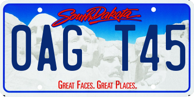 SD license plate 0AGT45