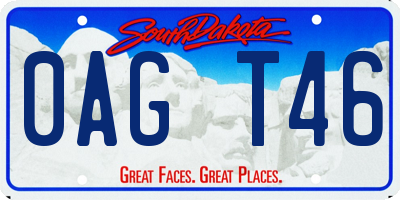 SD license plate 0AGT46