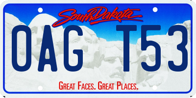 SD license plate 0AGT53