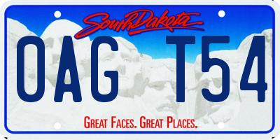 SD license plate 0AGT54