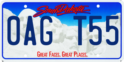 SD license plate 0AGT55