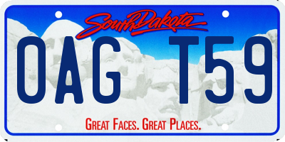 SD license plate 0AGT59