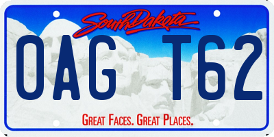 SD license plate 0AGT62