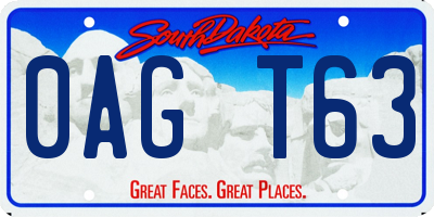 SD license plate 0AGT63