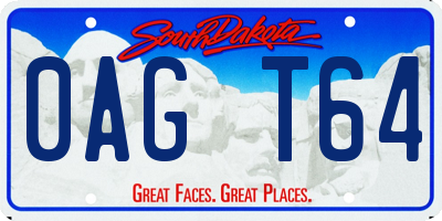 SD license plate 0AGT64